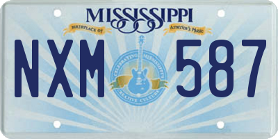 MS license plate NXM587