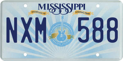 MS license plate NXM588