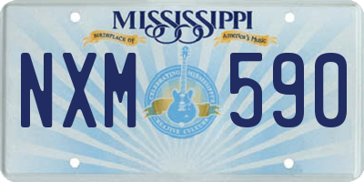 MS license plate NXM590