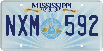 MS license plate NXM592
