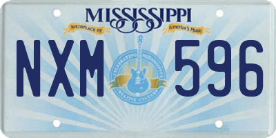 MS license plate NXM596