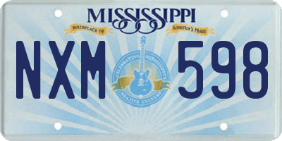 MS license plate NXM598