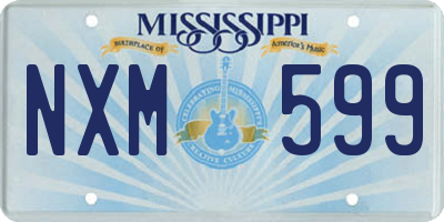 MS license plate NXM599