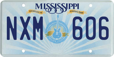 MS license plate NXM606