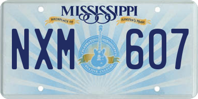 MS license plate NXM607