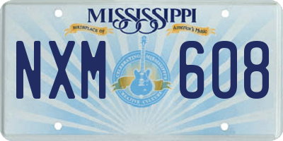 MS license plate NXM608