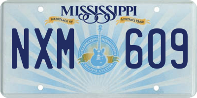MS license plate NXM609