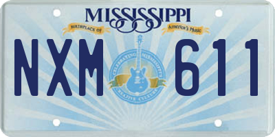 MS license plate NXM611