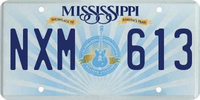MS license plate NXM613
