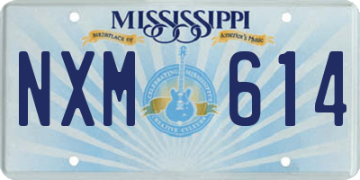 MS license plate NXM614