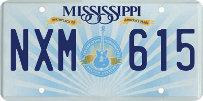 MS license plate NXM615
