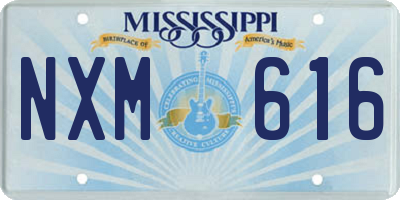 MS license plate NXM616