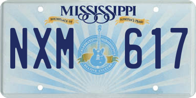 MS license plate NXM617