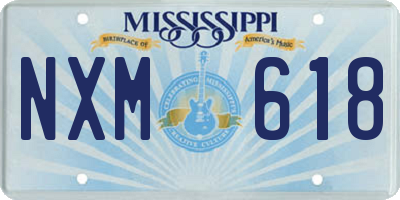 MS license plate NXM618
