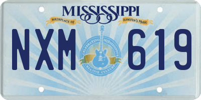 MS license plate NXM619