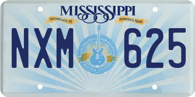 MS license plate NXM625
