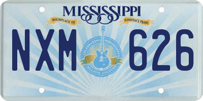 MS license plate NXM626