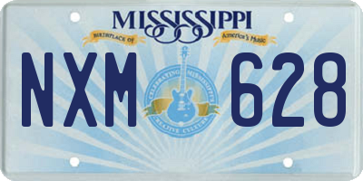 MS license plate NXM628