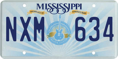 MS license plate NXM634