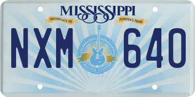 MS license plate NXM640