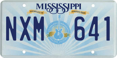 MS license plate NXM641