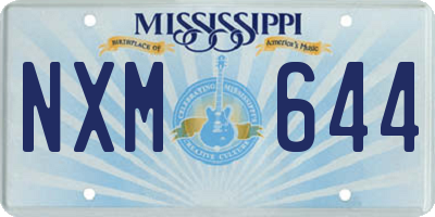 MS license plate NXM644