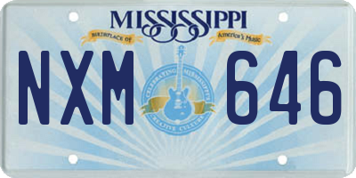 MS license plate NXM646