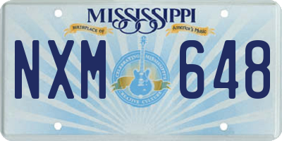 MS license plate NXM648