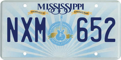 MS license plate NXM652