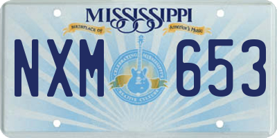 MS license plate NXM653