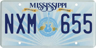 MS license plate NXM655