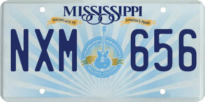 MS license plate NXM656