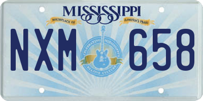 MS license plate NXM658