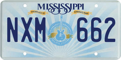 MS license plate NXM662