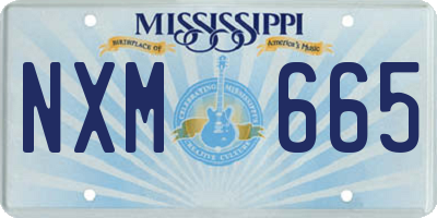 MS license plate NXM665