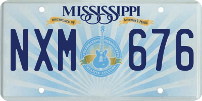 MS license plate NXM676