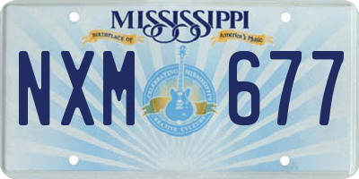 MS license plate NXM677