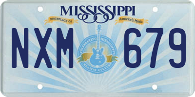 MS license plate NXM679