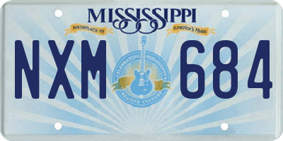 MS license plate NXM684