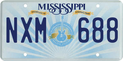 MS license plate NXM688