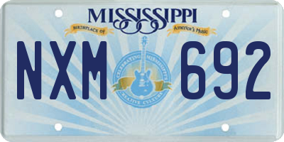 MS license plate NXM692