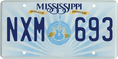 MS license plate NXM693