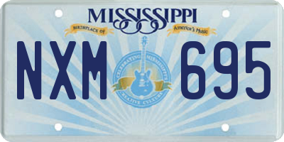 MS license plate NXM695