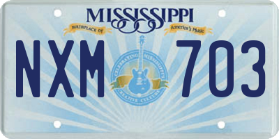 MS license plate NXM703