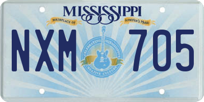 MS license plate NXM705
