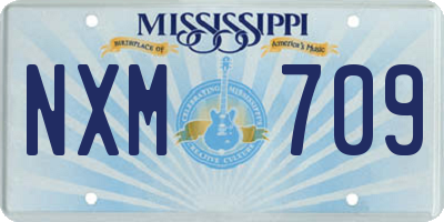 MS license plate NXM709