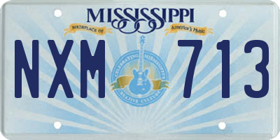 MS license plate NXM713