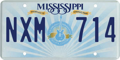 MS license plate NXM714