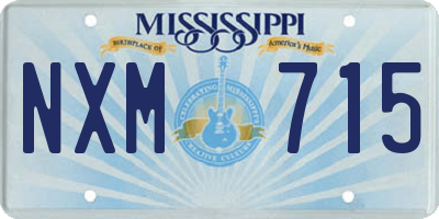 MS license plate NXM715