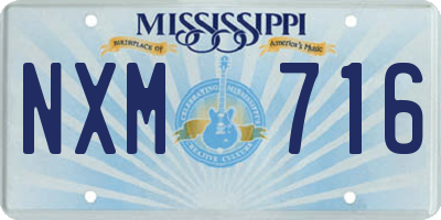MS license plate NXM716
